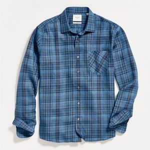 BILLY REID Men’s Tuscumbia Long Sleeve Button Down Summer 2023 Blue Plaid NWT